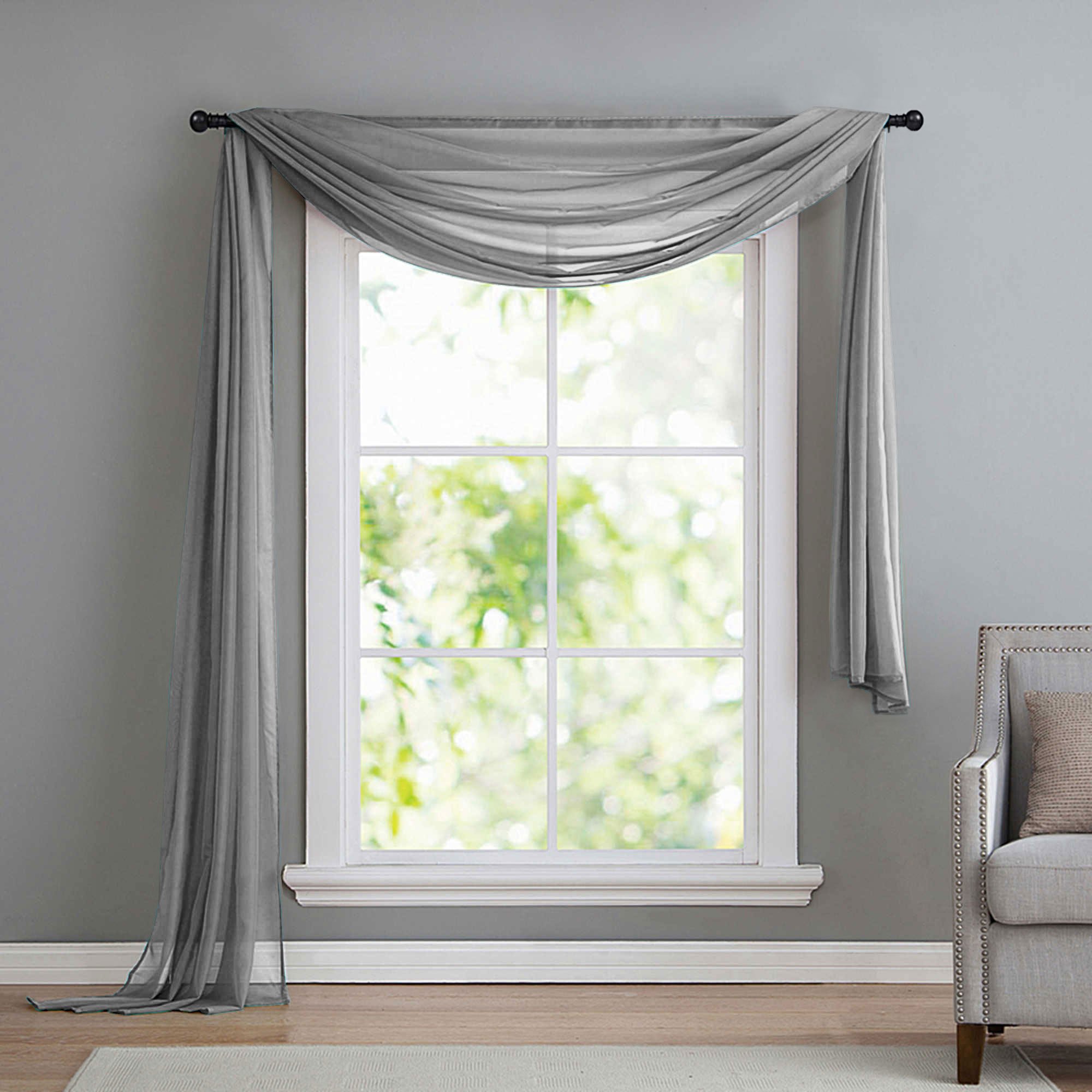 Gardinenbox Valance Curtain, Hand Decoration, 600 x 140 cm, Polyester, Grey