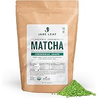Jade Leaf Organic Matcha Green Tea Powder - Authentic Japanese Origin - Premium First Harvest Ceremonial Grade (1 Pound)