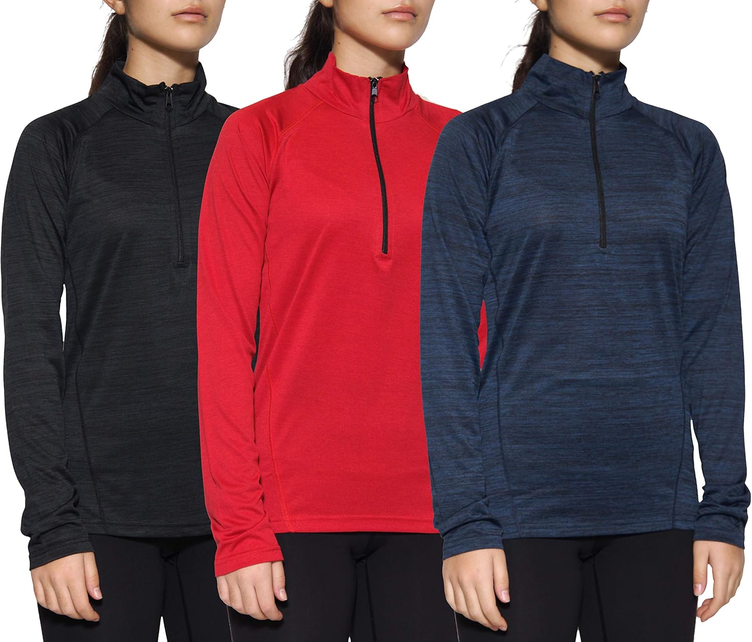 3 quarter zip sweatshirt women's