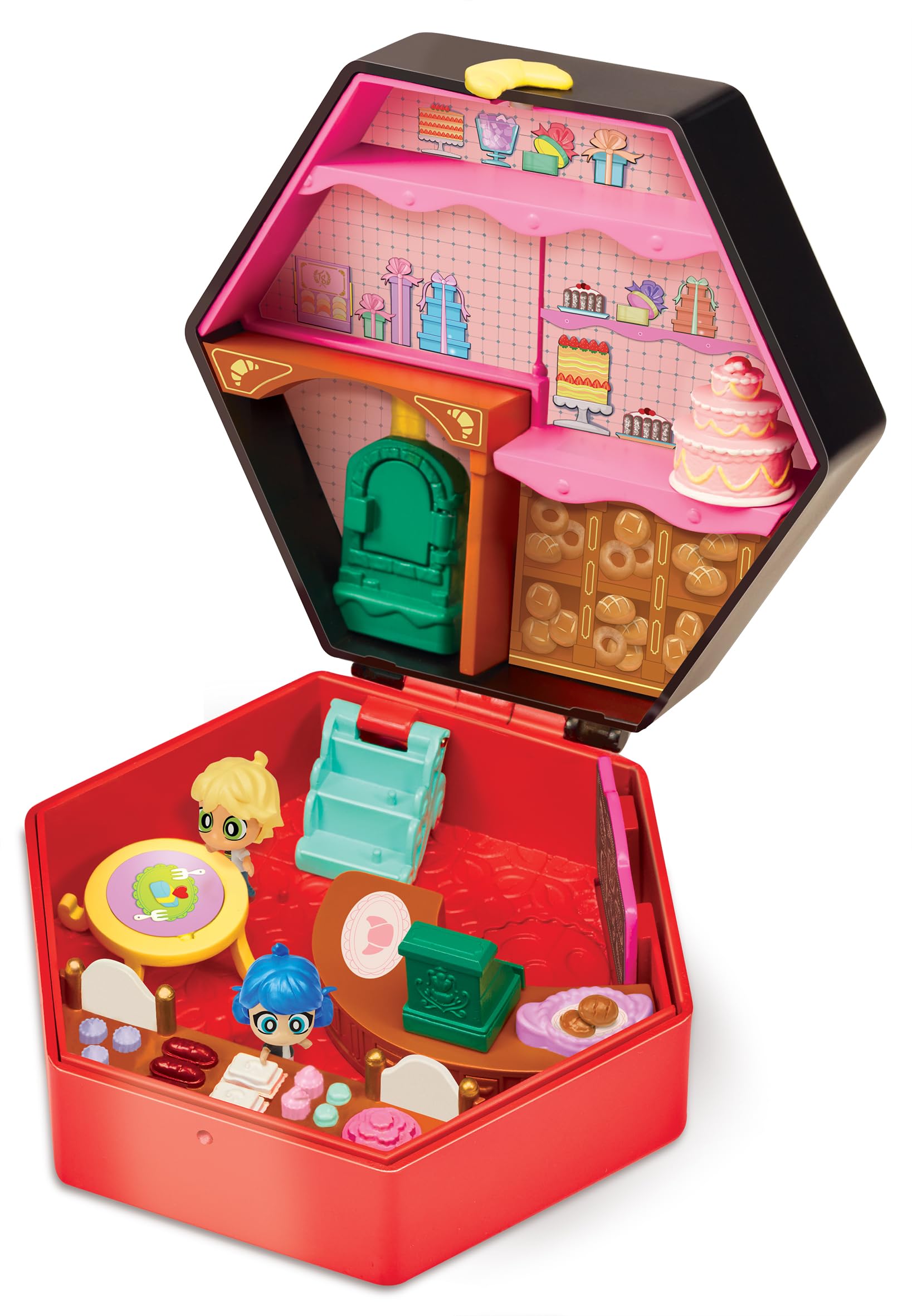 Miraculous Bandai Miracle Box Playset Boulangerie | 2 Mini Figures Included | Gift for Girls and Boys | Fun Cafe & Kitchen Chibi Doll Set for Kids โ image 1
