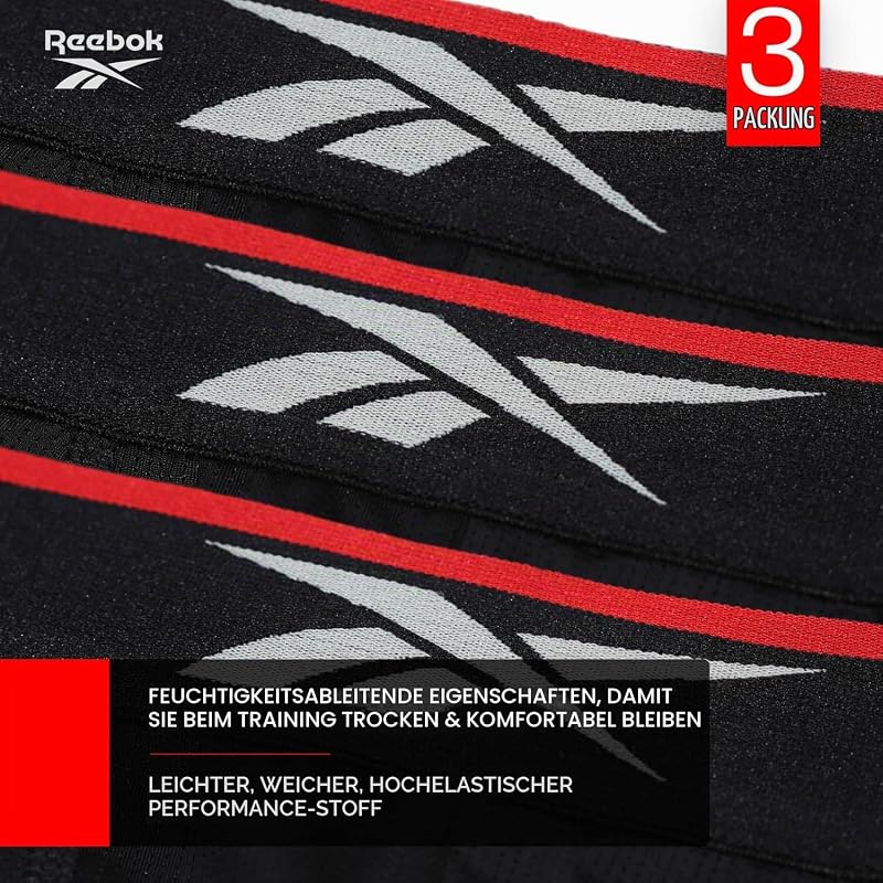 Glynn Boxershorts für Herren | 3er-Pack Sport-Trunks, atmungsaktive und dehnbare Herrenunterwäsche | Multipack Boxershorts, Schwarz