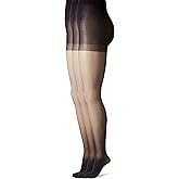 HUE Women's 3 Pack Sheer Tights Assorted Womens Tights Including Control Top, Fishnet, Lace, Dot, Backseam, Toeless Pantyhose