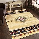Conrad Trading Yellowstone Area Rug, Southwest Cream,5 ft. 3 in. x 7 ft. 3 in., SLY4003