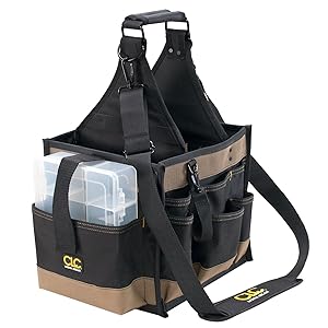 CLC Custom LeatherCraft 1528 Large Electrical and Maintenance Tool Carrier, 22 Pocket