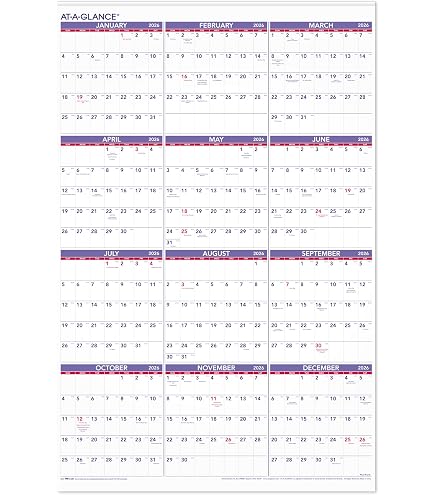 Amazon.com : AT-A-GLANCE 2026 Wall Calendar, 22