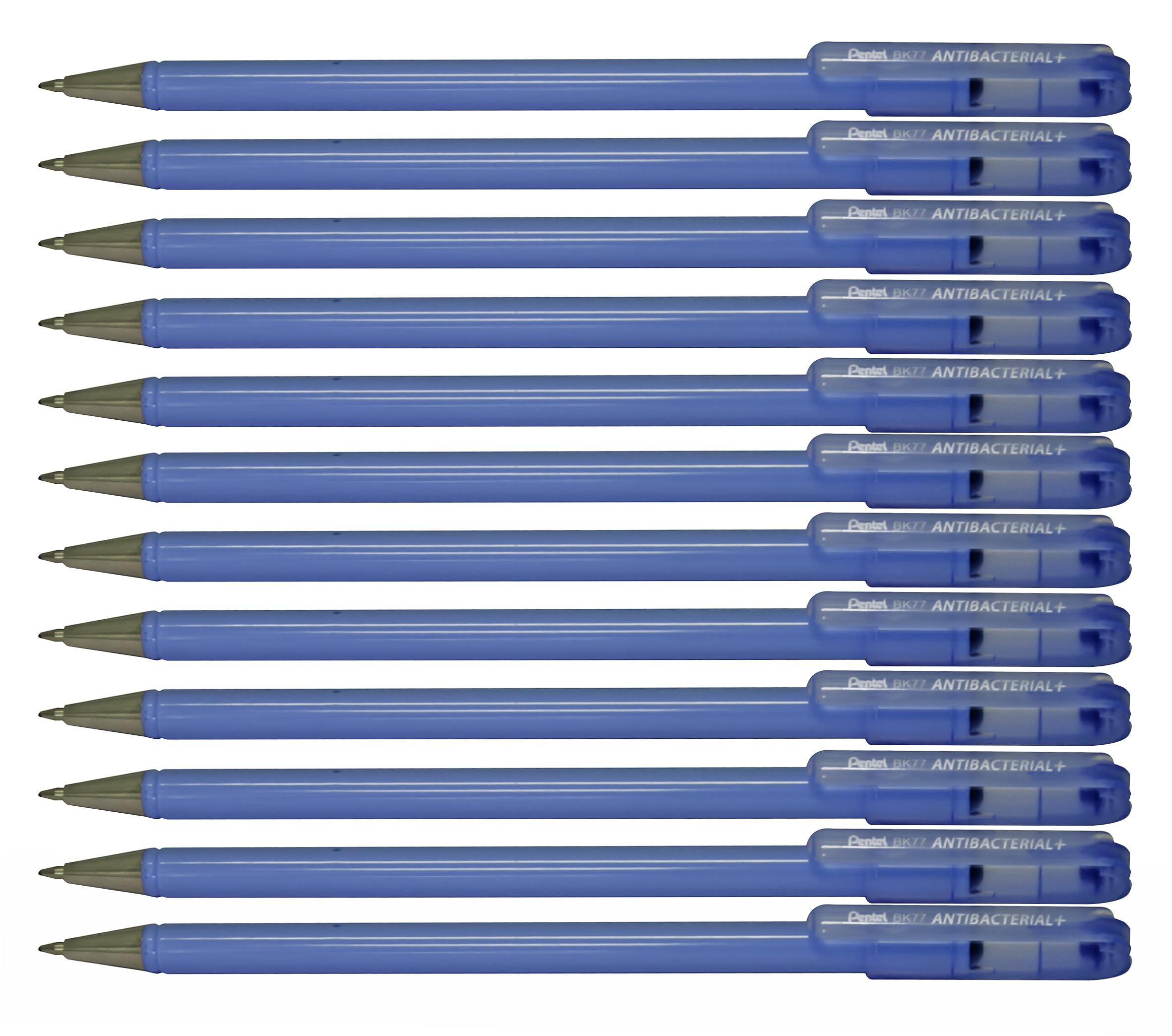 Pentel BK77AB Superb Antibacterial+ Anti-Bacterial Ballpoint Pen Complies with European Regulations, 0.7 mm Blue, Pack of 12
