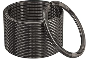 SILIPAC Key Rings Flat Split Keychain Bulk – Heavy Duty 1.18" (30 mm) Keyring – Organize Fast for Car & Home, Lanyards, School/Office/DIY – Metal Dog Tag Rings – Silver/Gold/Rainbow/Gunmetal