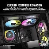 Corsair iCUE LINK RX140 RGB 140mm PWM Fan Magnetic Dome Bearing Black view 2