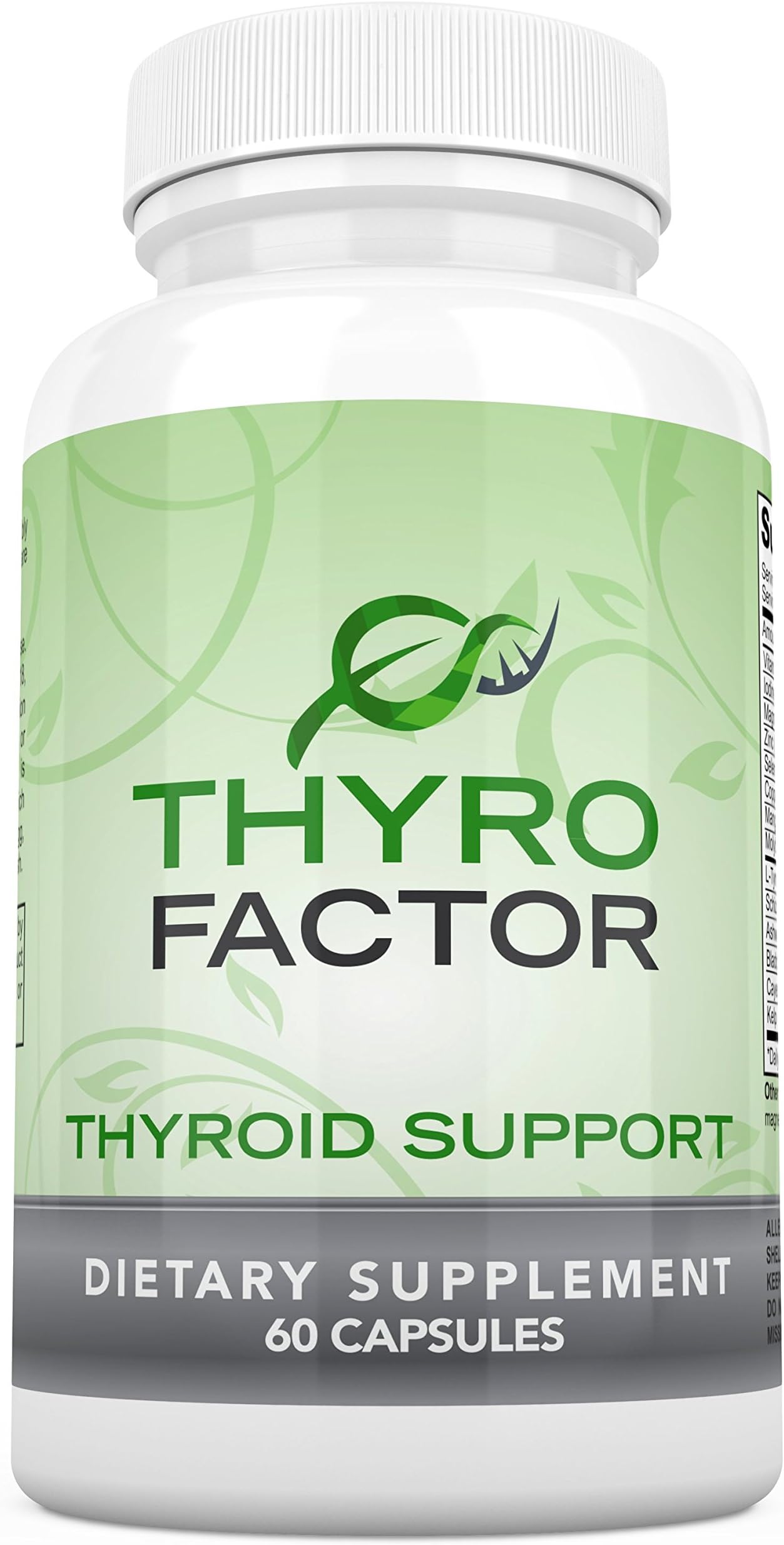ThyroFactor - Thyroid Support Supplement -(Vegetarian)– Contains Natural B12, Iodine, Magnesium, Zinc, Selenium, Ashwagandha Root, Kelp, L-Tyrosine & More! - 60 Day Supply! #1 Best Supplement!