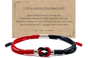 LAMIBEE Infinity Surfer Friendship Bracelet, Forever Love and Friendship with Multicolor Color, Lucky Tibetan Knot Protection String Woven