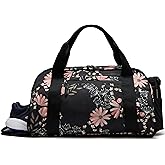 Pander 28L Large Gym Duffle Bag with Shoe Compartment, Fit for Travel, Weekend, Sports, Workout, Overnight.(Black Floral)
