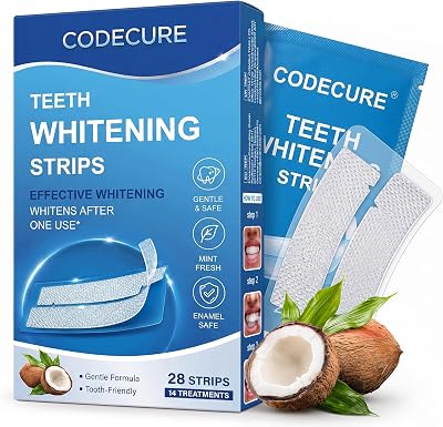 Tiras Blanqueadoras Dientes Sin Sensibilidad Sabor Coco 28 Tiras