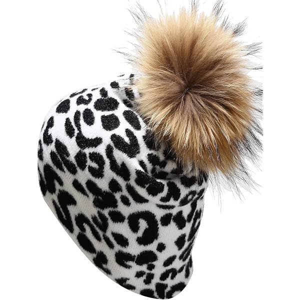 Bonnet Tricoté Camouflage Léopard - Unisexe, Acrylique, Taille Unique (Tour De Tête 55-62 Cm)