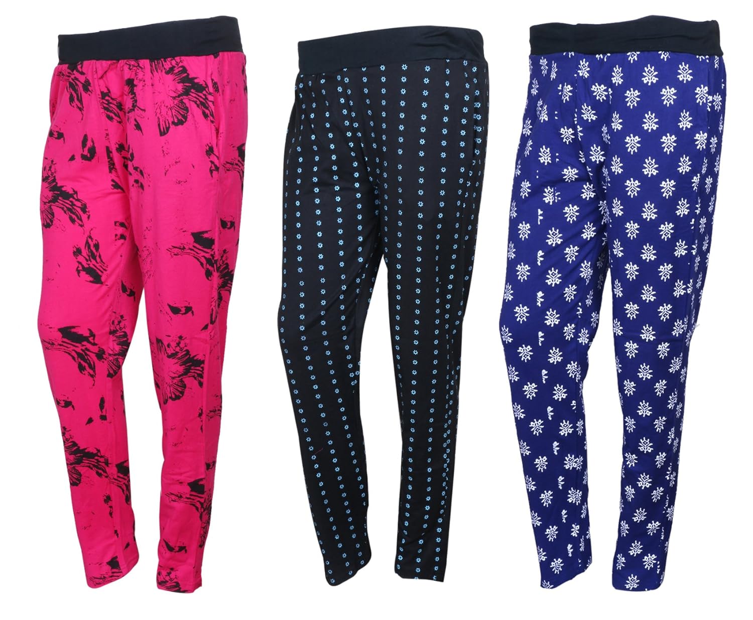 indistar cotton printed lower/track pants/pyjama for women(pack of 3)