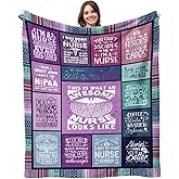 Christmas Nurse Gifts for Women, Nurses Blanket, Nurse Essentials Gifts for Women, Gift for Nurses Female, RN/Graduation/Birthday/Appreciation/Retirement Gift, Soft Cozy Throw Blanket 50"X60"