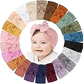 Jesries 22 PCS Baby Headbands Soft Nylon Hairbands with Bows Girls Hair Accessories for Newborn Infant Toddler Kids Handmade