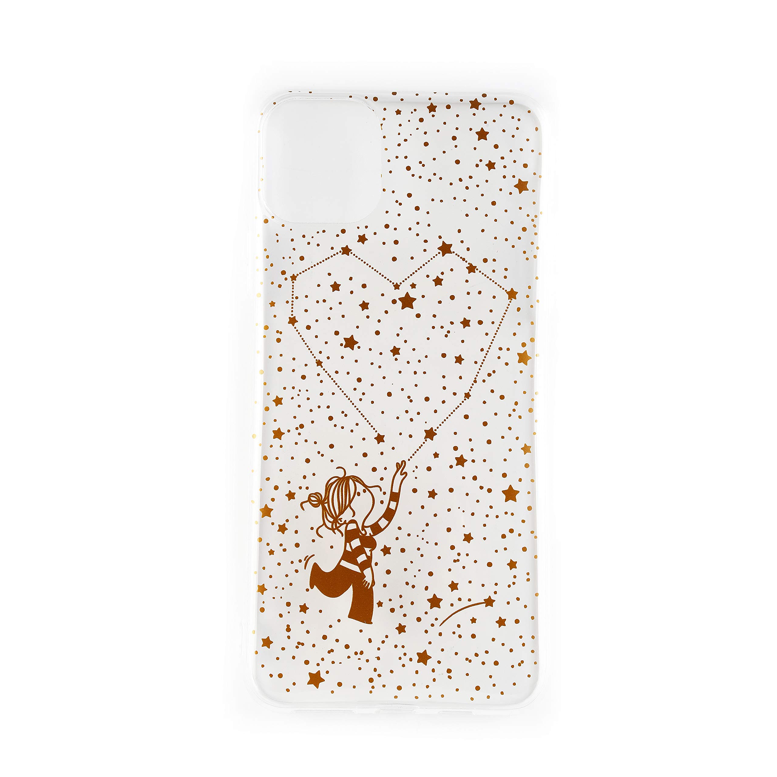 SOLEDAD BRAVI La Volátil Gold Star Design Clear Case for iPhone 11 Pro Max