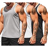 COOFANDY Men's Workout Tank Tops Pack Dry Fit Sleeveless Running Shirts Gym Muscle Bodybuilding T Shirts