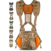 Binocular Harness Chest Pack - Lightweight Hunting Chest Rig with Rangefinder Pouch, MOLLE System Bino Harness for Bow Hunting, Tactical Chest Pack for Men, Veteran Owned Gear, Orange