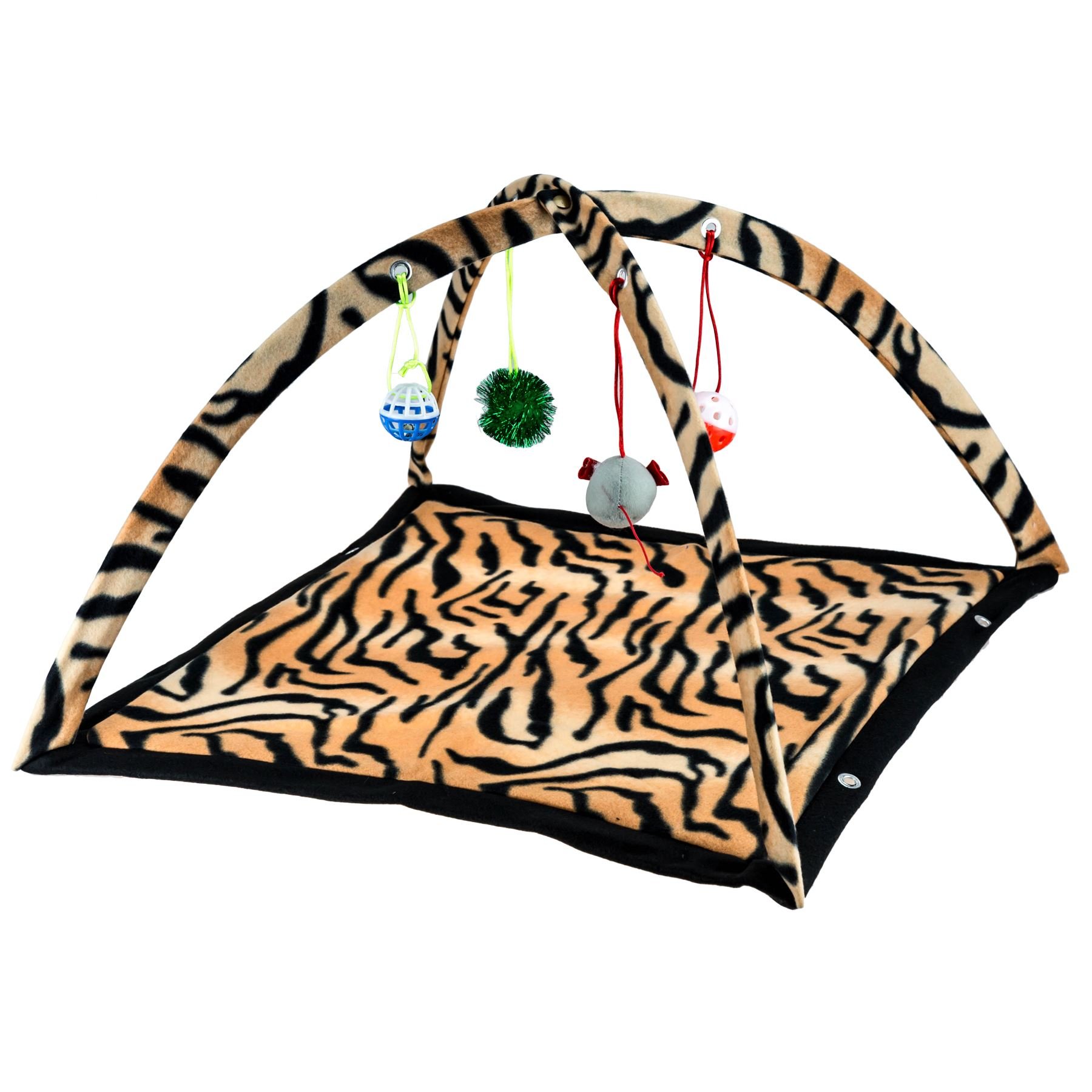 Cat Kitty Activity Play Mat Kitten Play Mat With Swinging Fun Cat Toys (Tiger)