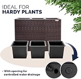 CASARIA Large Tall Rattan Flower Pot Planter with 3 Inner Pots Brown 83x30.5x60 view 5