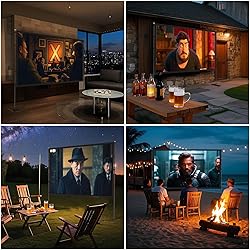 120 inch Projector Screen with Stand,2025 Upgraded