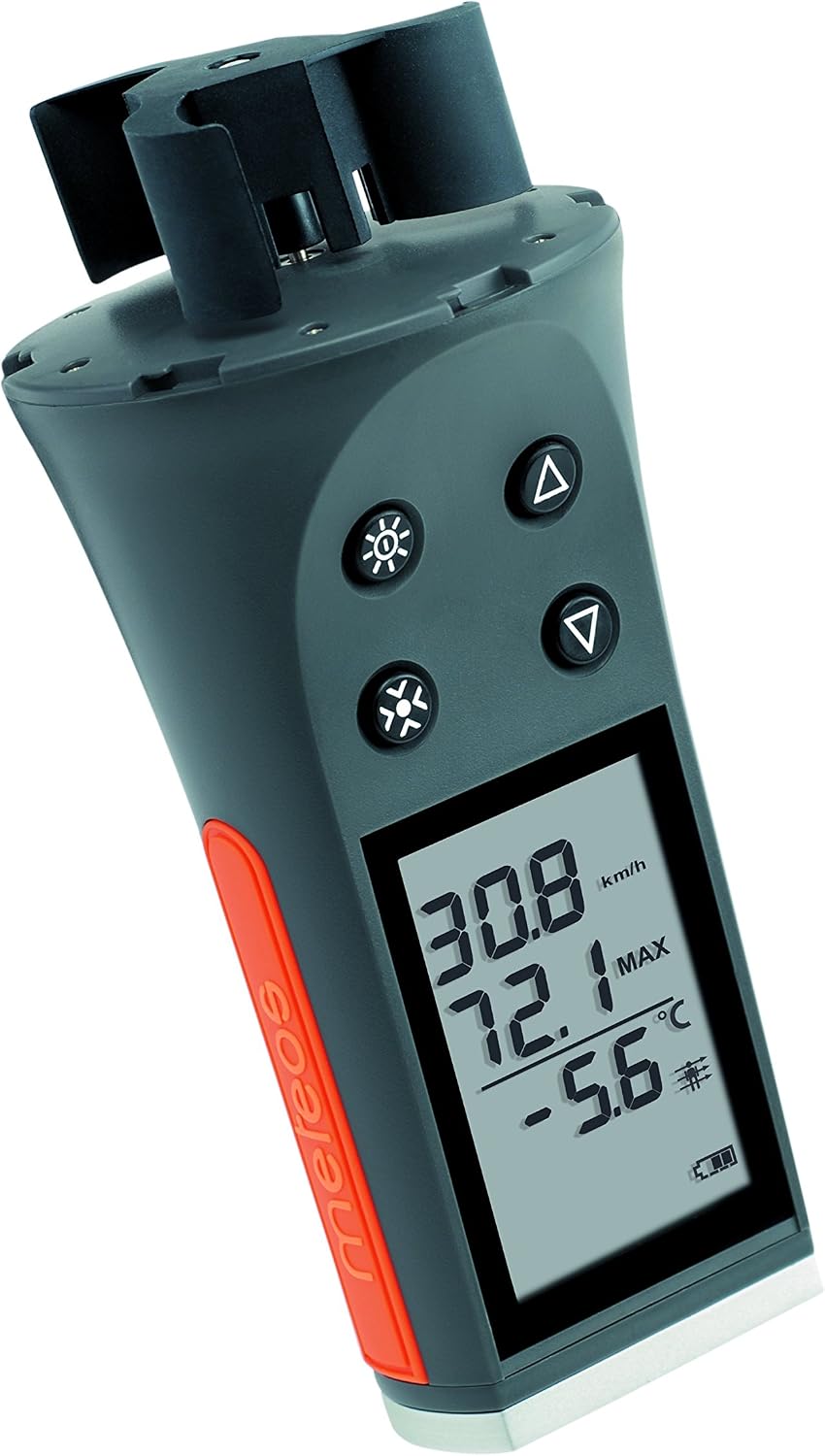 Skywatch JDC Meteos Wind Meter, Grey/Orange, Small