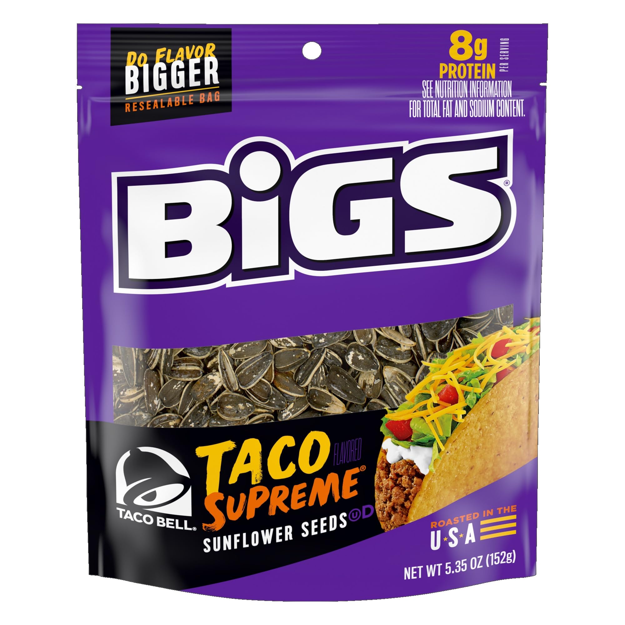 Bigs Taco Bell Taco Supreme Sunflower Seeds - 5.35oz - 152g