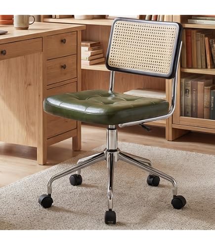 Amazon.com: Computer Chair, Japanese Rattan Computer Chair Retro