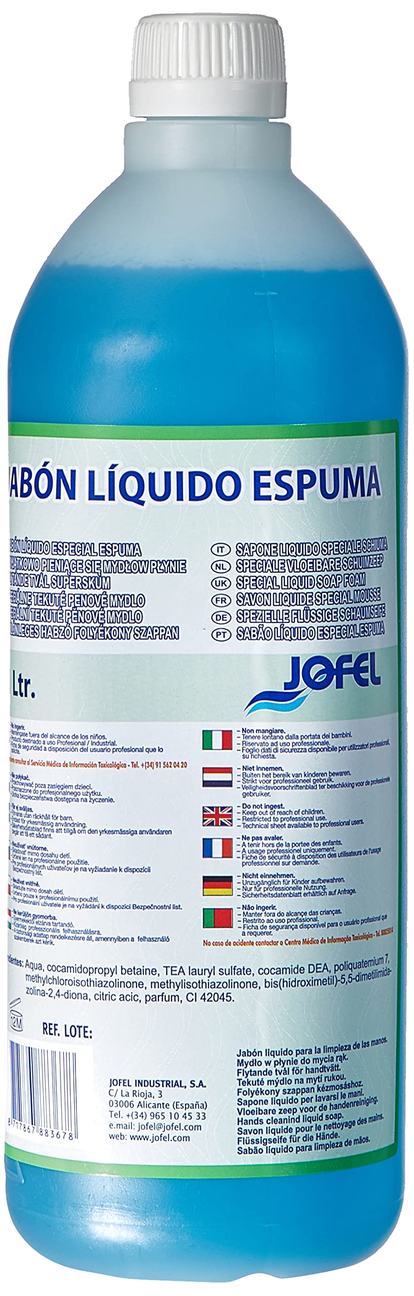 Jofel at10000 Soap Concentrate in Foam, 1 L, Pack of 6