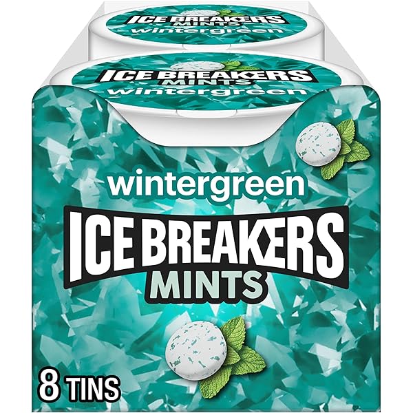 ICE BREAKERS WINTERGREEN SUGAR FREE MINTS TINS, 1.5 OZ (8 COUNT)