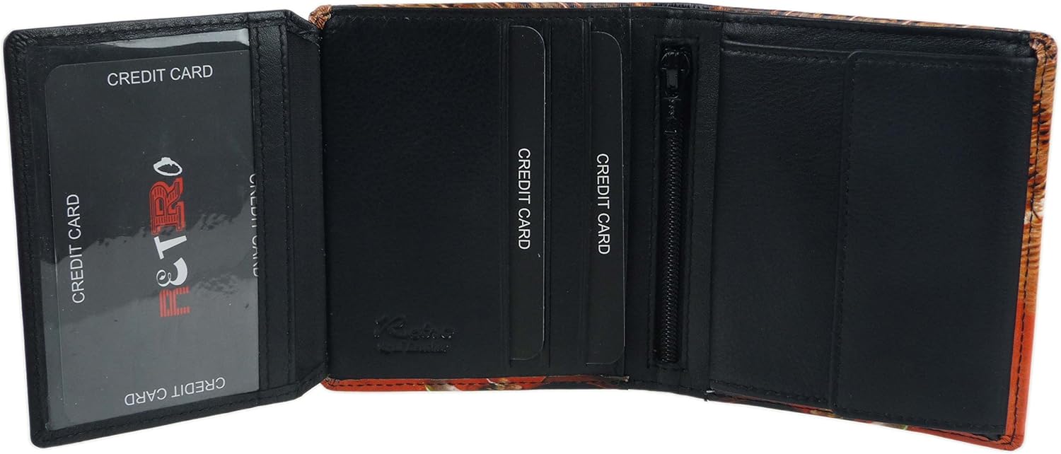 Golunski Mens Leather Fishing Tri-Fold Wallet by Retro Gift Box Anglers Fish Hook Rod, Black - Image 5