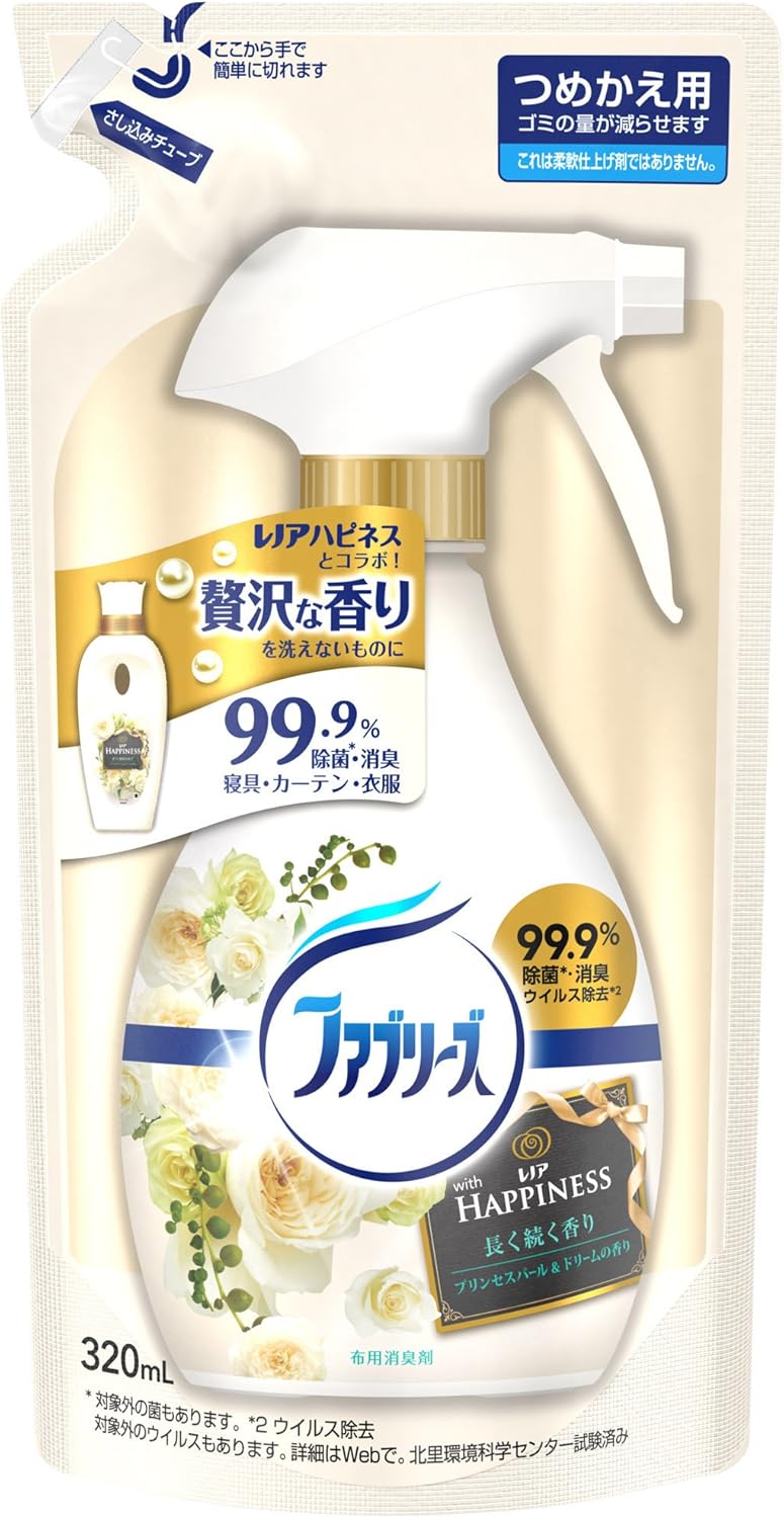 ファブリーズ 消臭スプレー 布用 レノアハピネス プリンセスパール ドリーム 詰め替え 3ml ファブリーズ スプレー Amazon