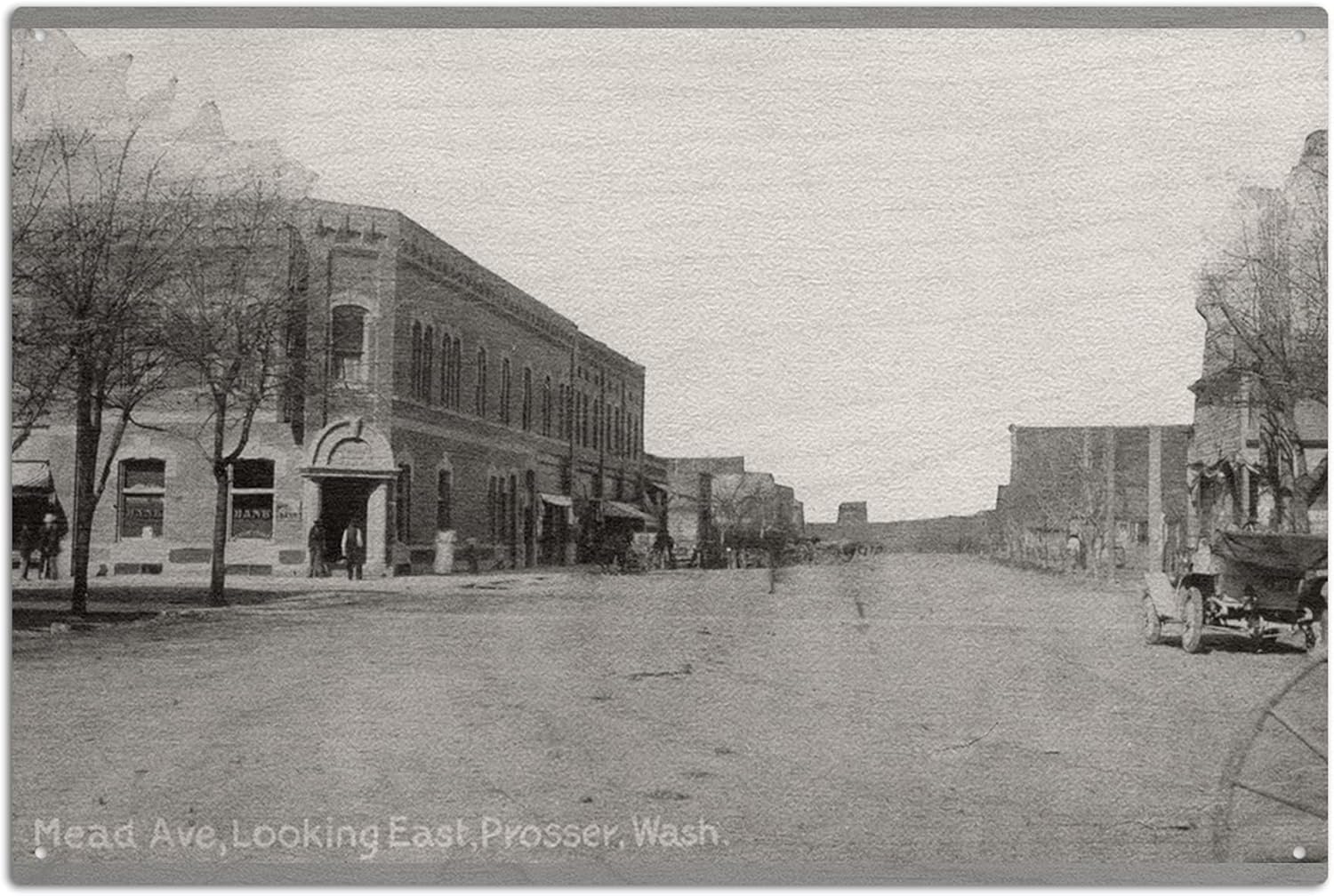 Prosser, Washington, Eastern View of Mead Avenue 15610 (6 x 9 Wood Wall Sign, Wall Decor Ready to Hang)