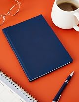 Q-Connect Dark Blue Feint Ruled Casebound Notebook 192 Pages A5 view 2
