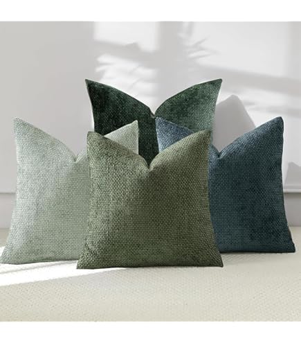 BBiggood Juego De 2 Fundas De Almohada De Color Verde Esmeralda Para Sofá, Fundas De Almohada De Pelo Sintético Suave Y Lujoso, Decoración Del Hogar, Almohadas Para Sala De Estar, Cama