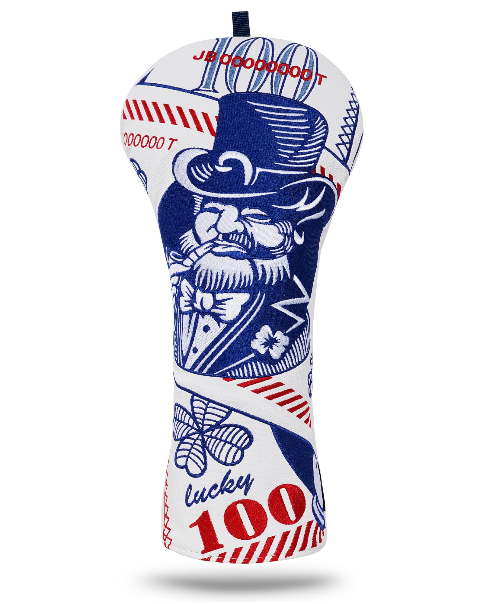 Golf Club Head covers for Driver 460CC DR #1 Elastic Closure White PU Leather St. Patrick Pattern