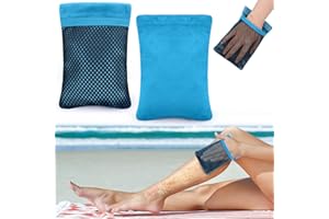 Cadeya Large Sand Remover for Beach, 2 Pcs Sand Removal Bag Beach Essentials for Whole Family Clean and Sand Free (Talc-Free)