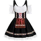 Colorful House Womens Oktoberfest Costume, Velvet German Bavarian Dress for Halloween Carnival