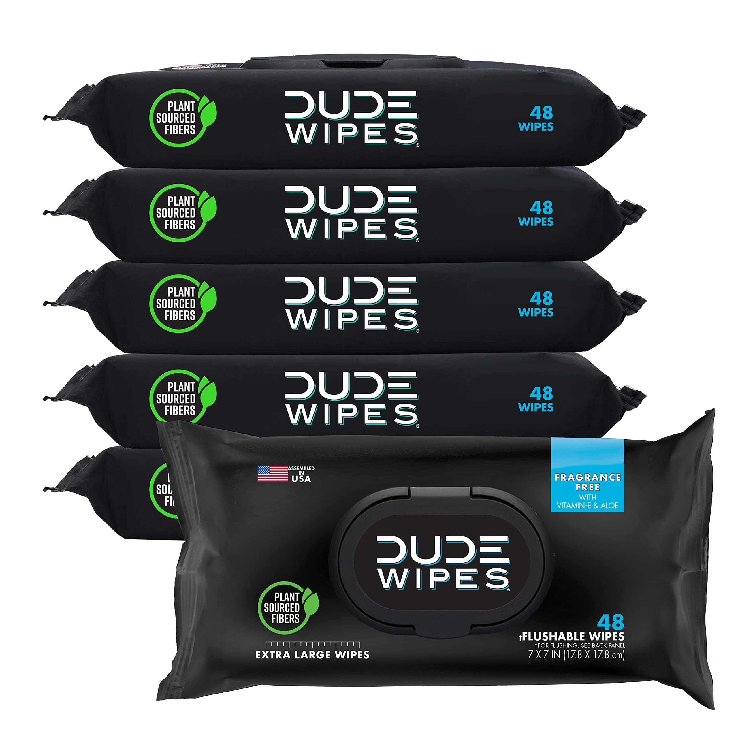 Mua DUDE Wipes Flushable Wipes 6 Pack, 288 Wipes Unscented Extra