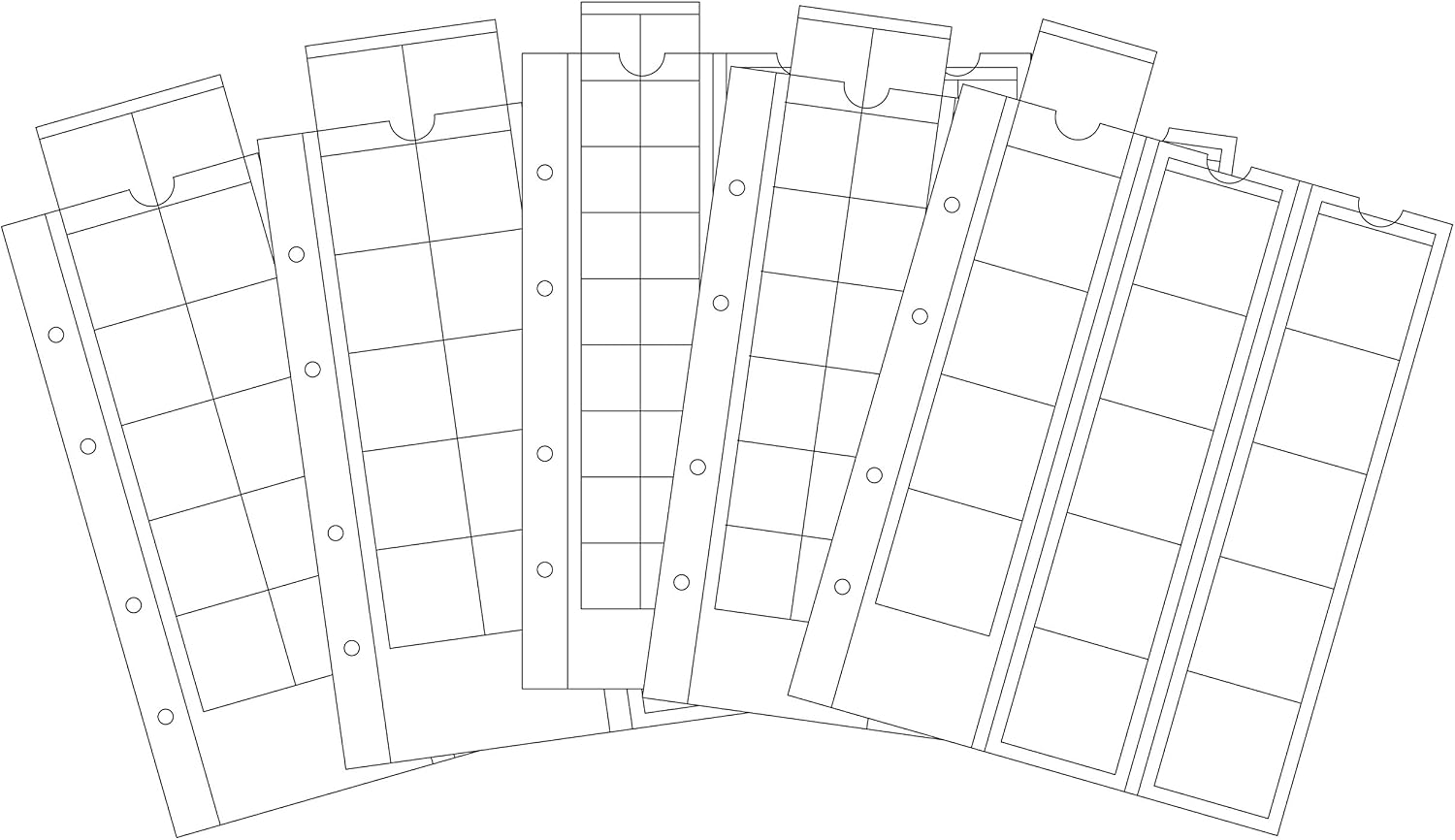 Lot De 5 Pochettes Leuchtturm Optima Pour Pièces De Collection – Diamètres 20 à 42 Mm, Sans Acide