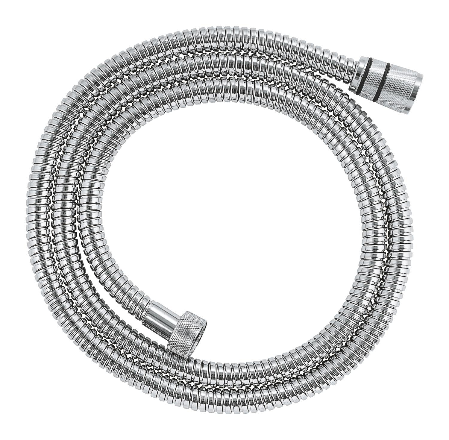 GROHE VitalioFlex Metal Long-Life TwistStop - Shower Hose 1.5 m (Tensile Strength 50 kg, Pressure Resistance Up to 16 Bar, Heat Resistance 75°C, Universal Connection G 1/2'' x 1/2''), Chrome, 22101000