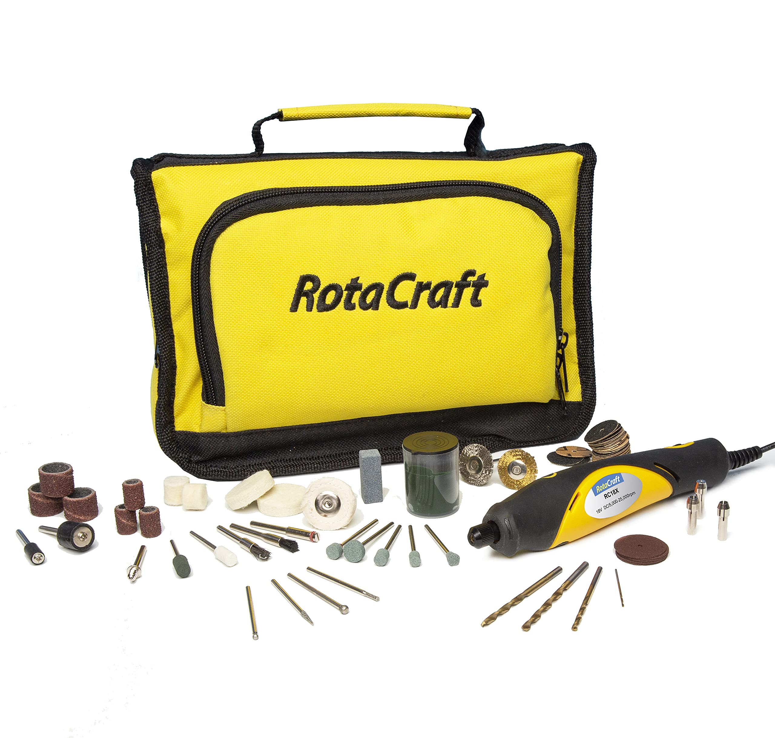 Rotacraft RC18X Variable Speed Mini Rotary Tool Kit