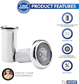 XFORT Polished Chrome Door Viewer Wide Angle 180° Spy Hole Front Door view 3