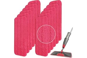 Replacement Microfiber Mop Pad for Rubbermaid Reveal Spray Mop - 12 Pack Wet & Dry Floor Cleaning Refills Reusable Fit for An