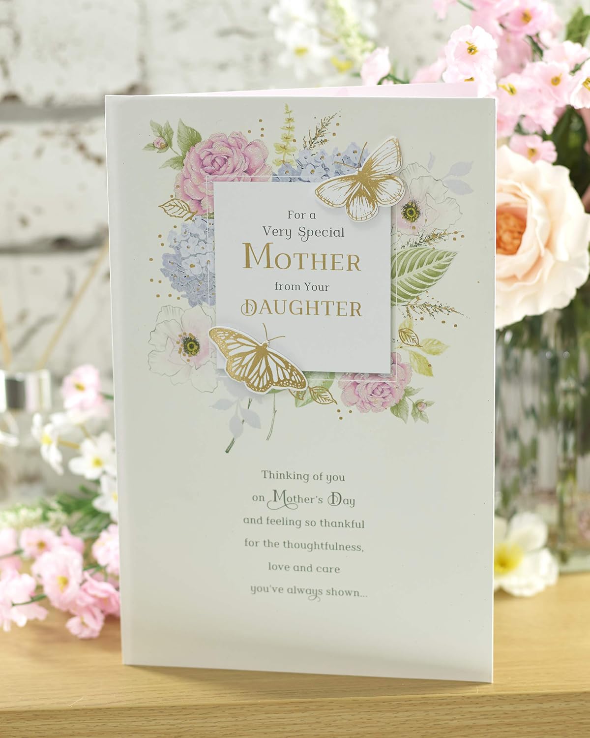 UK Greetings Mother's Day Card from Daughter With Envelope - Traditional Design, Multi - Image 5