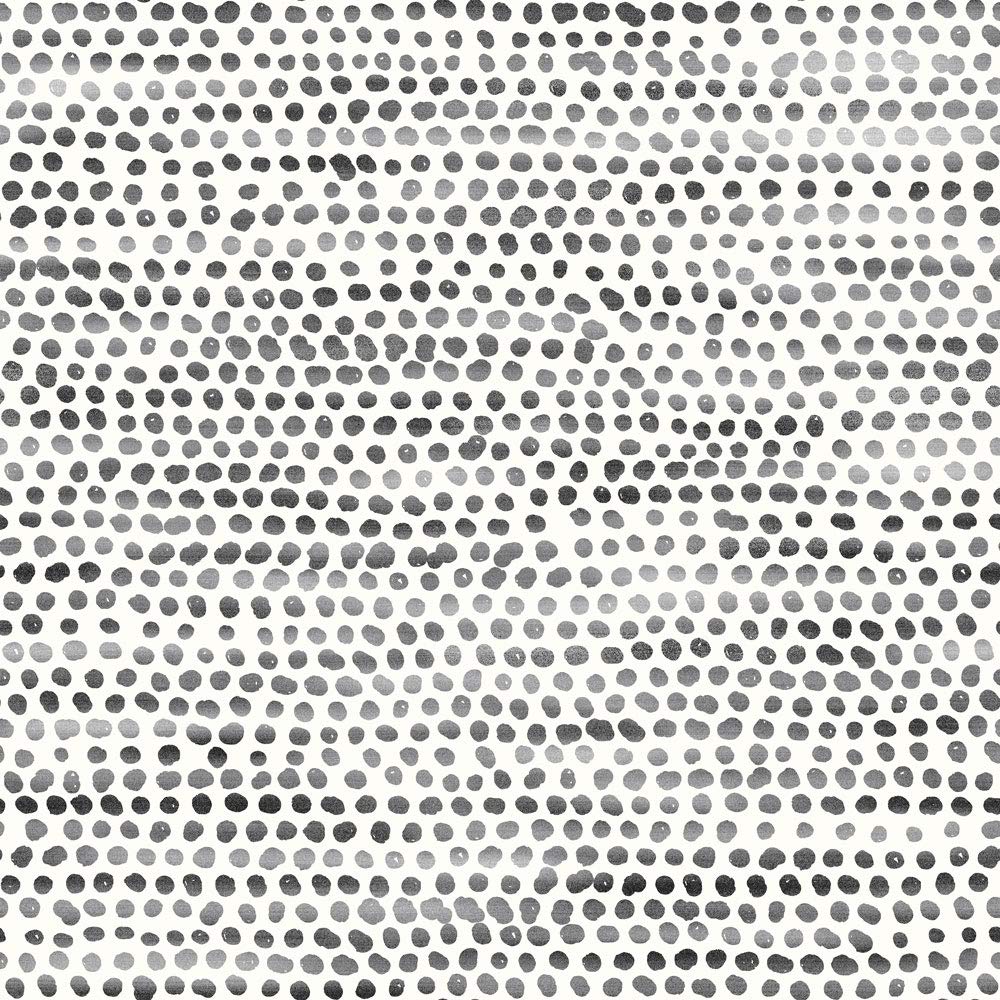 Tempaper MD10642 Black & White Moire Dots | Designer Removable Peel and Stick Wallpaper, 52 cm W x 5 m L