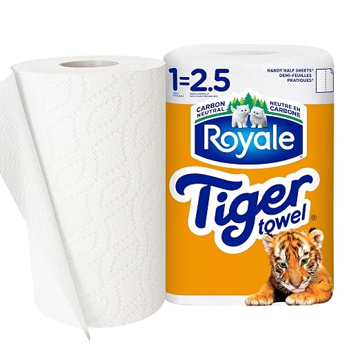 Royale Tiger Strong Paper Towel, 1 Equal 2.5 Rolls, 123 Sheets per Roll