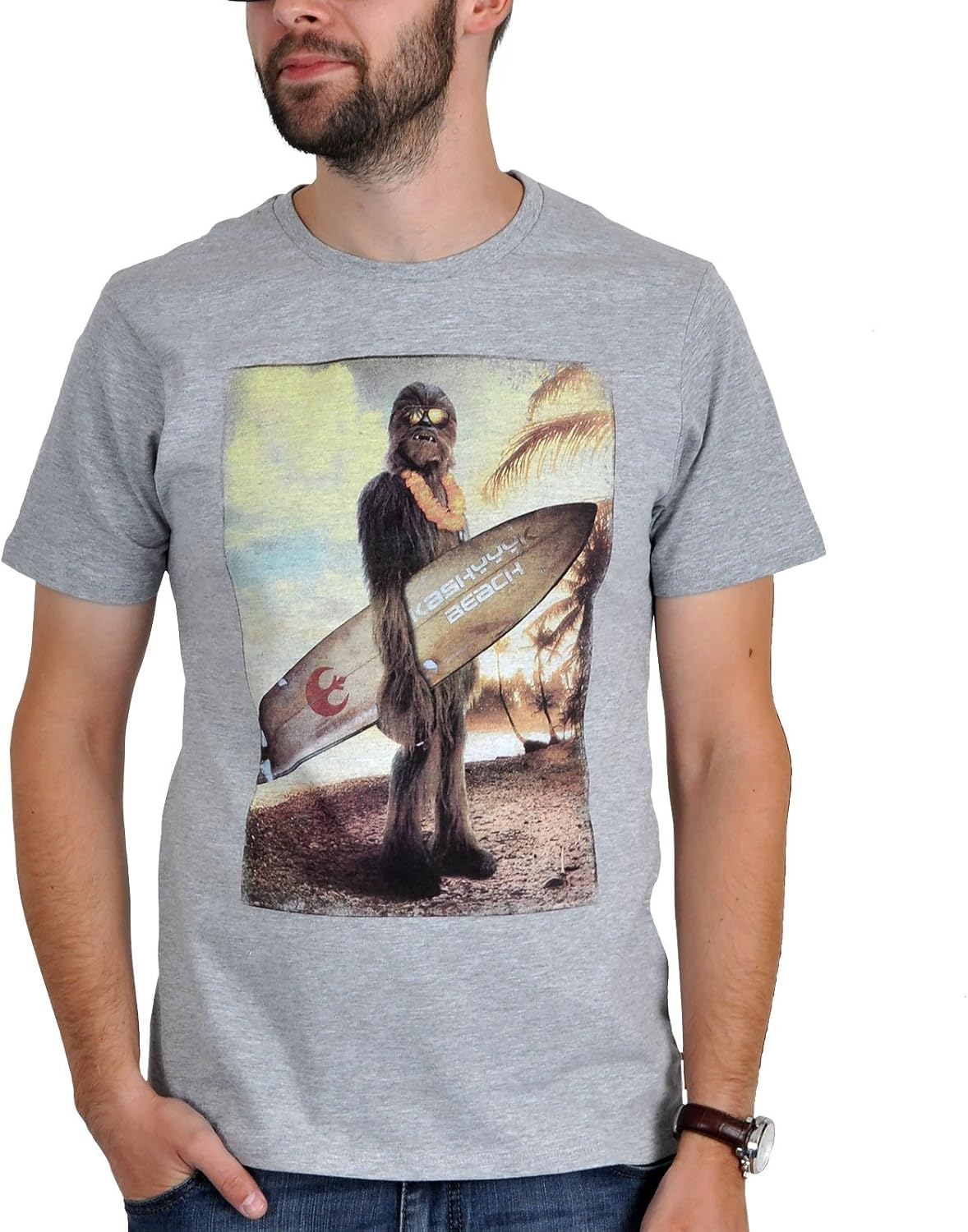 Chewbacca surfing t shirt Clearance