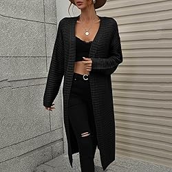 ADJHDFH Long Cardigan With Pockets For Women Brown